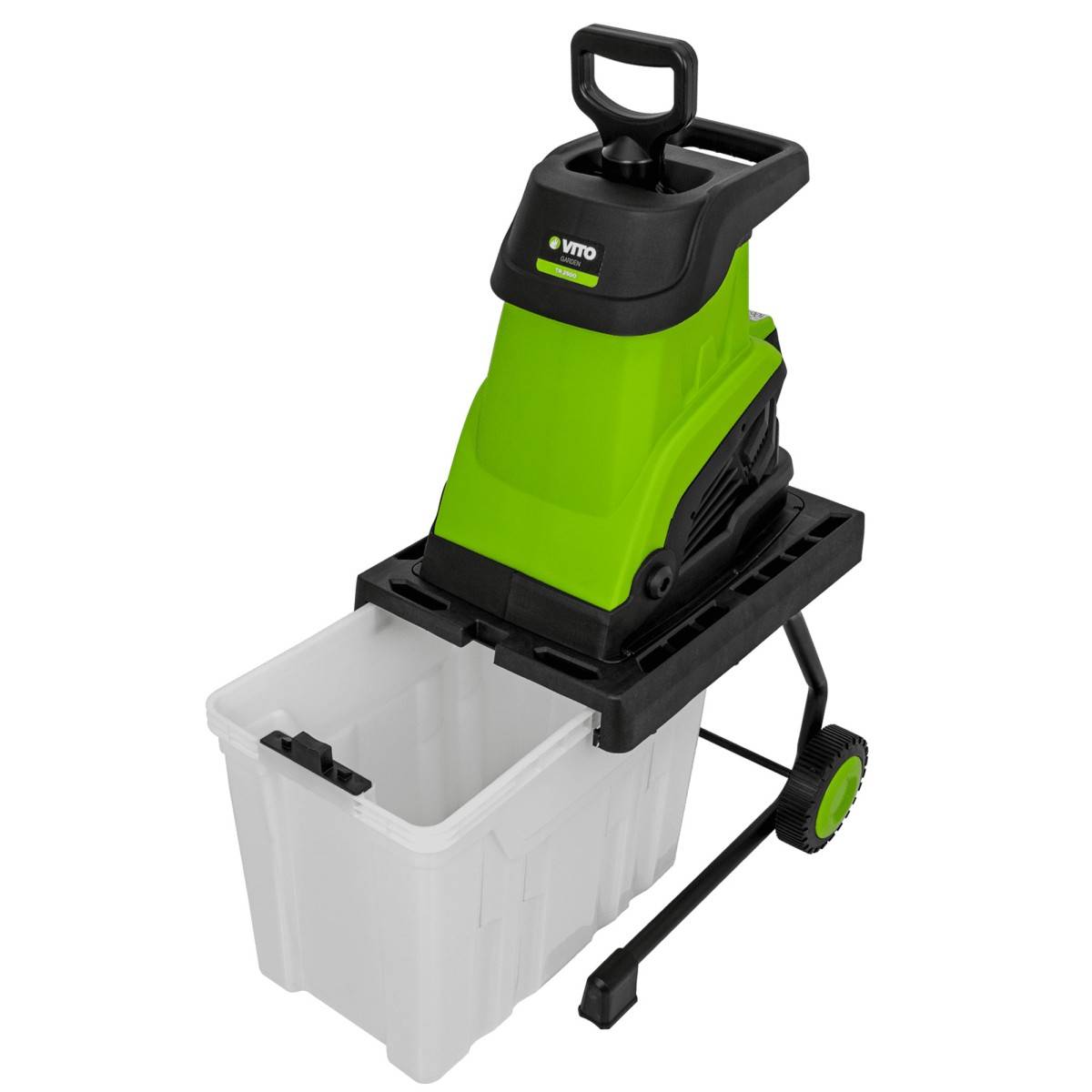 Broyeur de végétaux 2500W Bac 45L Coupe Branches 45mm Elagage Jardinage Taillage VITO - Image 3