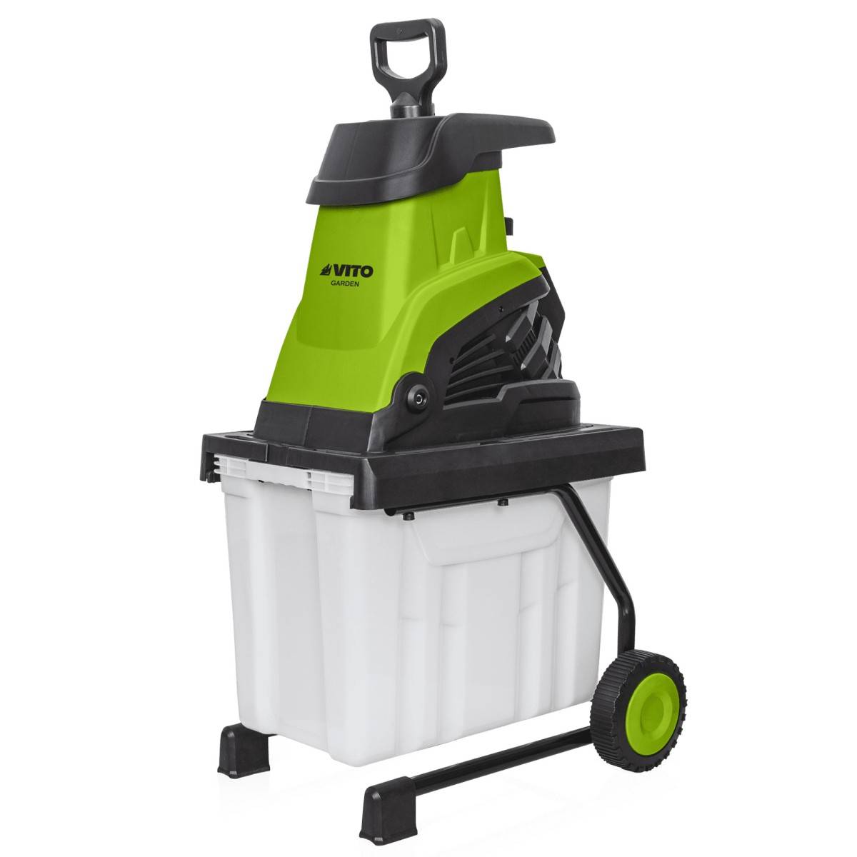 Broyeur de végétaux 2500W Bac 45L Coupe Branches 45mm Elagage Jardinage Taillage VITO - Image 1