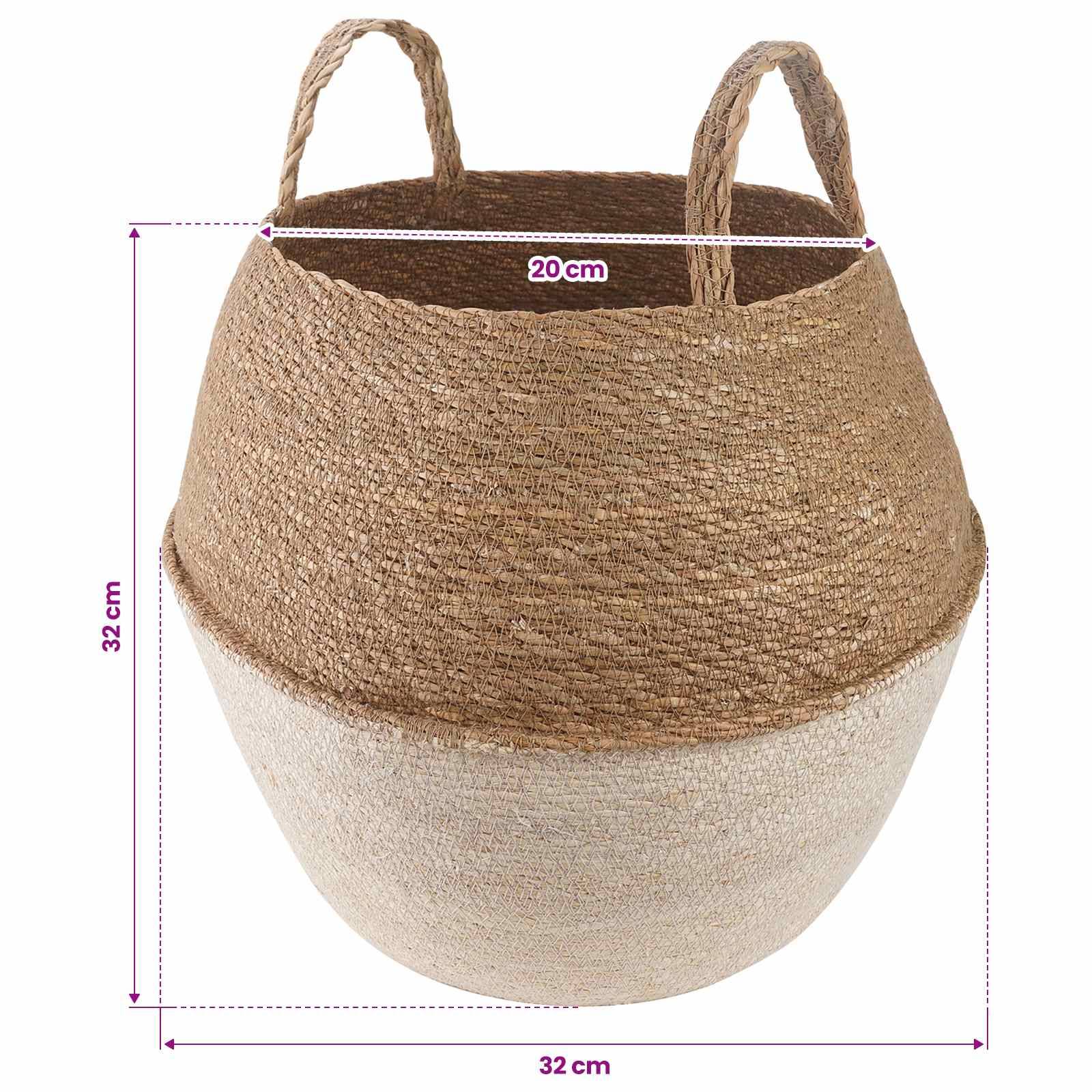 Vidaxl - Pot de plante avec poignées 2 pc Blanc Ø 32 x 32 cm vidaXL 42012269 - Image 3