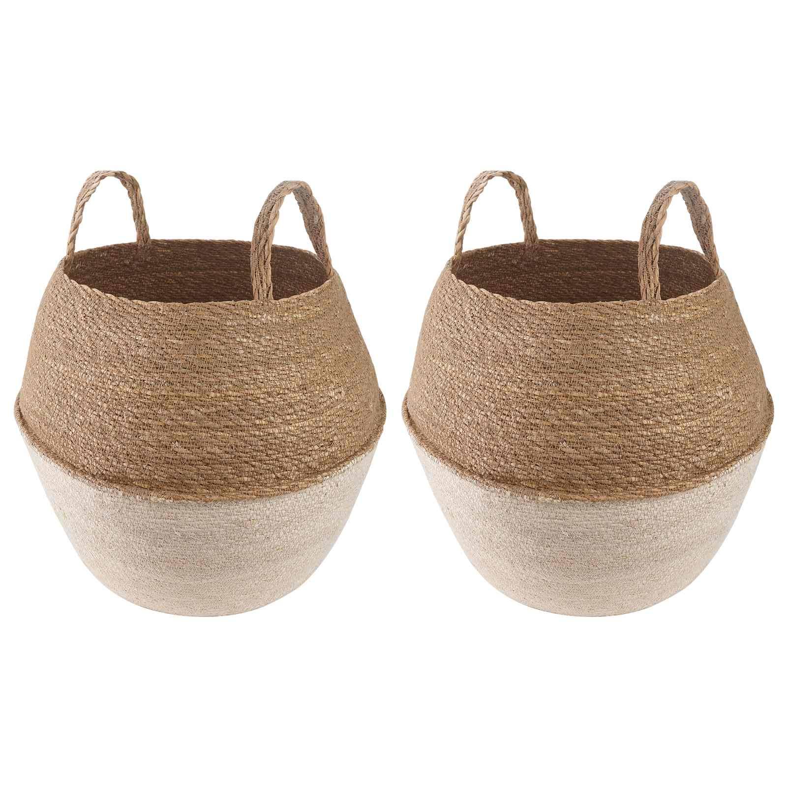 Vidaxl - Pot de plante avec poignées 2 pc Blanc Ø 32 x 32 cm vidaXL 42012269 - Image 2