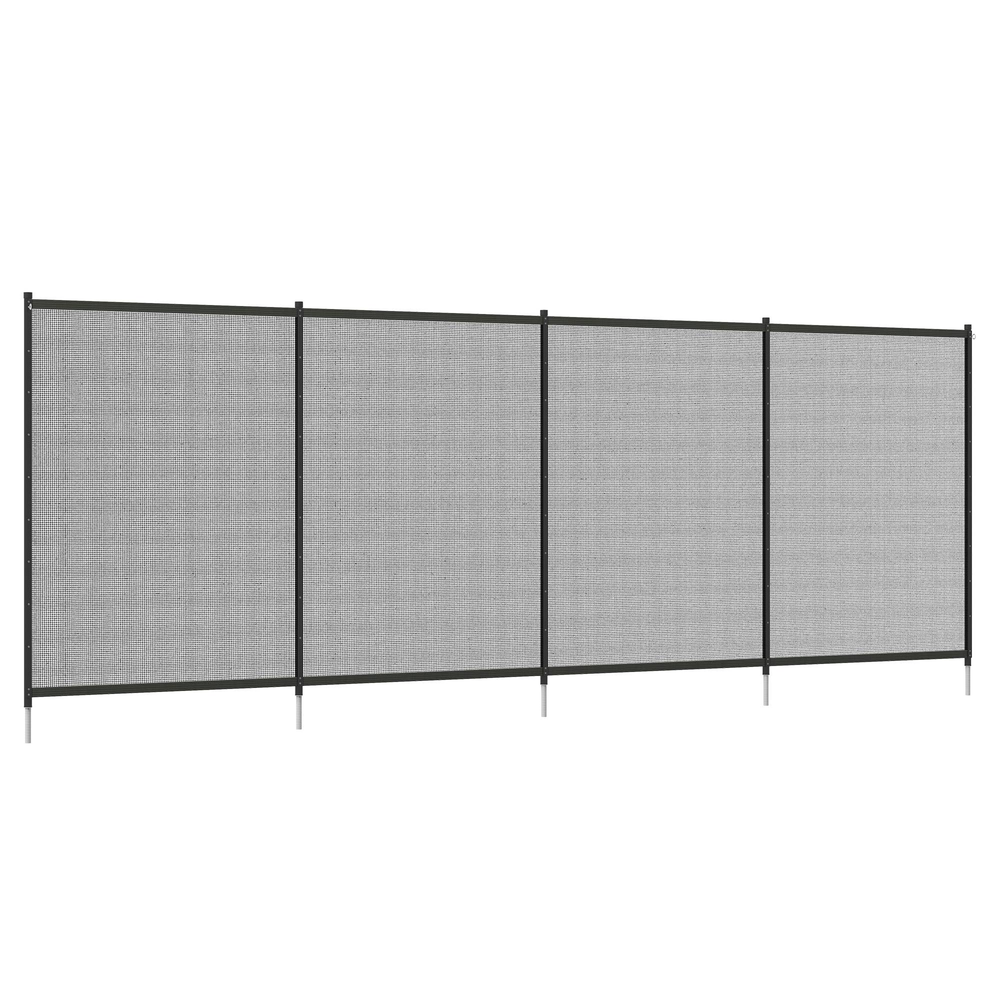 Barrière de sécurité pour piscine, barrière de piscine pour enfants, 4 pièces, aluminium/textileline, 365 x 126 cm, noire - Image 1