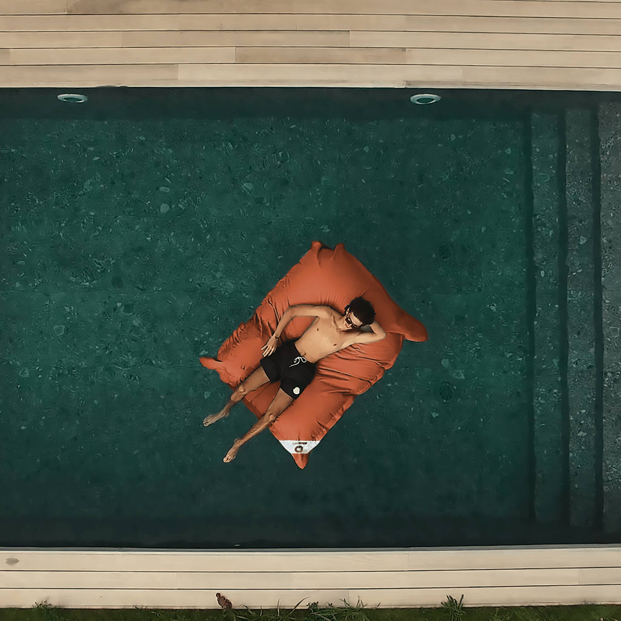 Housse pour Pouf Géant XXL 180x140cm Flottant pour Piscine - Terracotta - Déco arts - Image 5