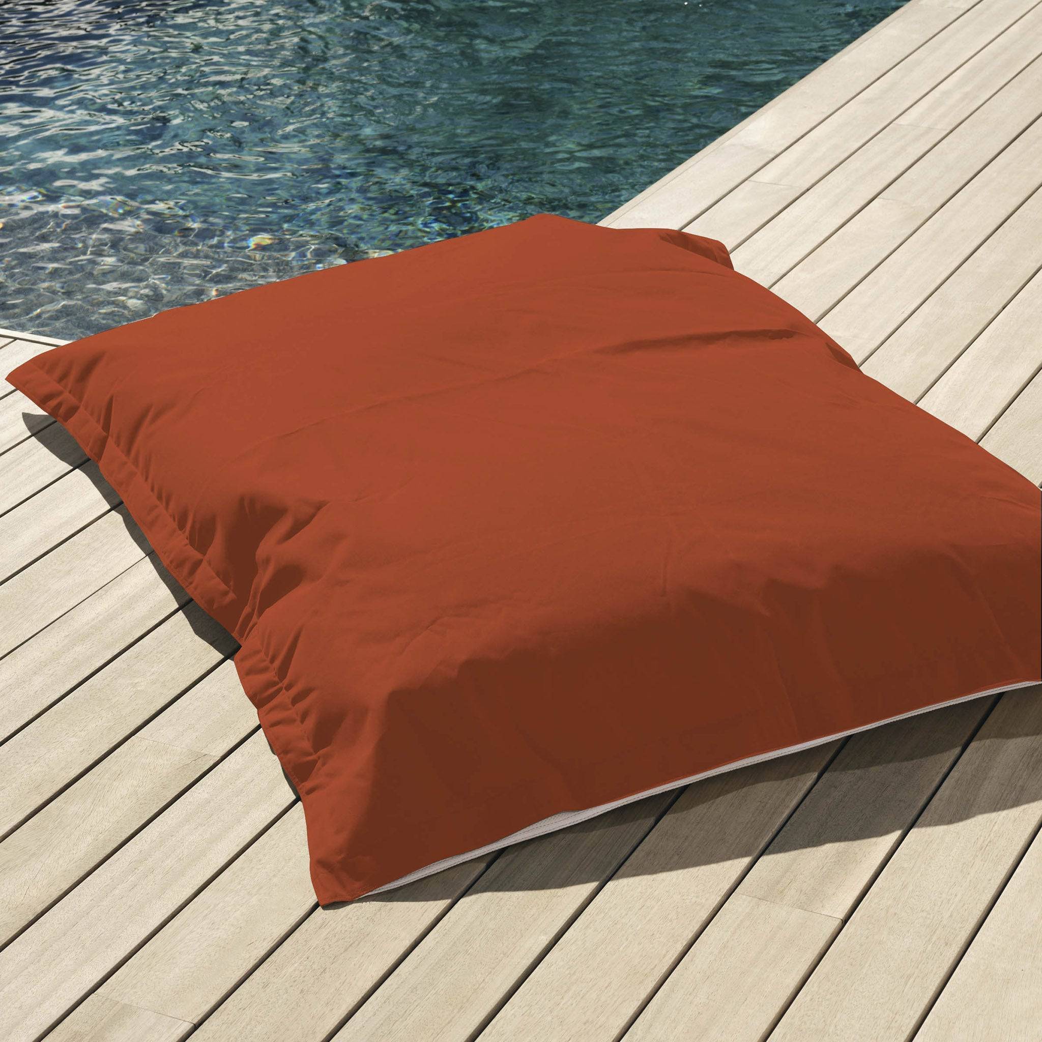 Housse pour Pouf Géant XXL 180x140cm Flottant pour Piscine - Terracotta - Déco arts - Image 2