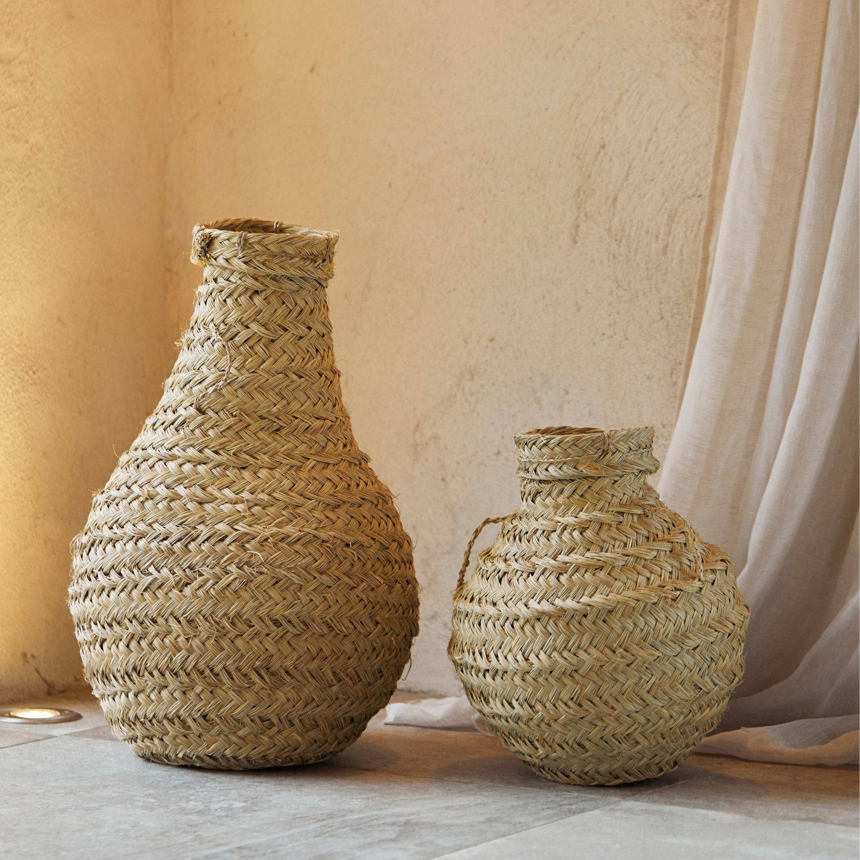 Home Maison - Grand panier déco jarre - HOME MAISON - Osier - Naturel - Image 5