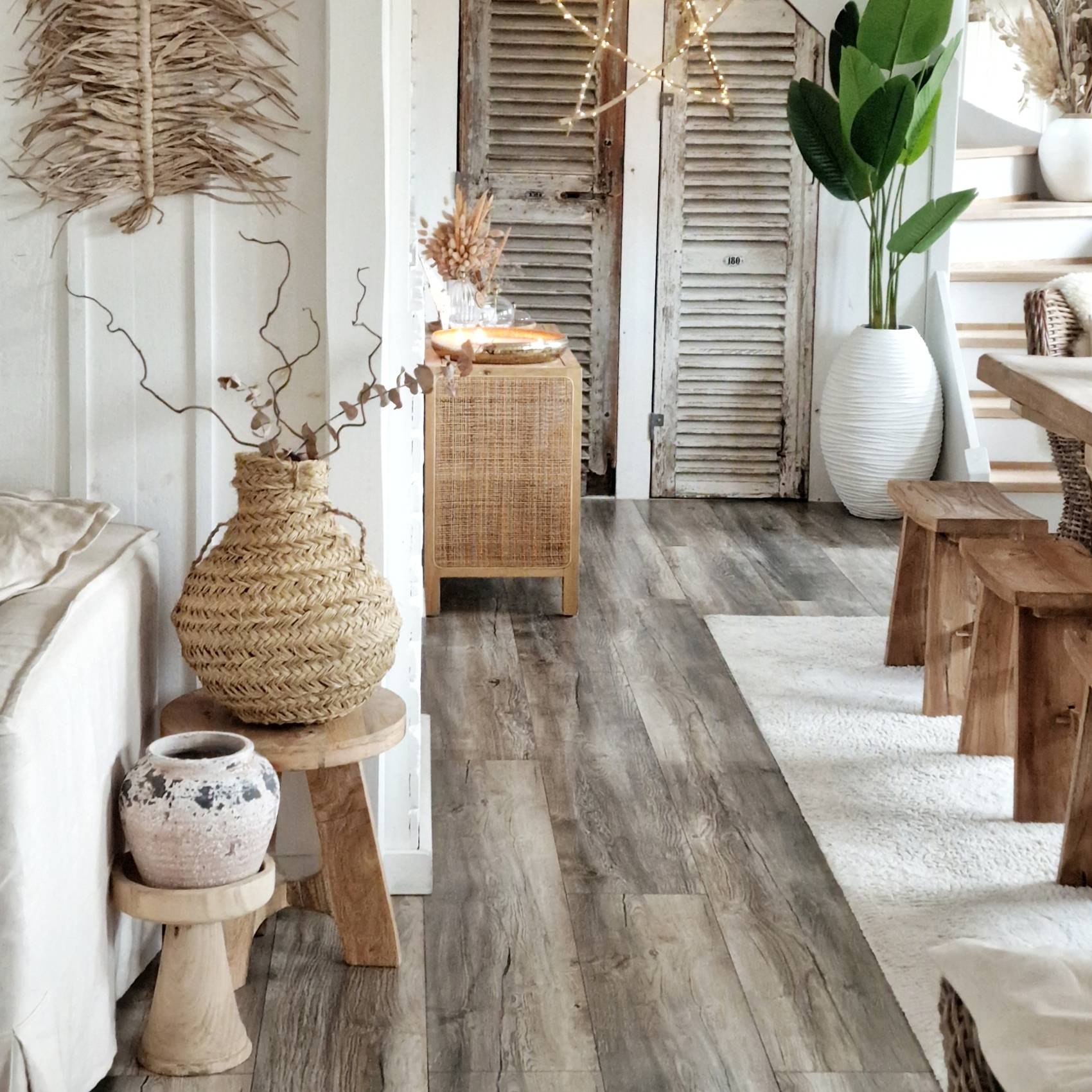 Home Maison - Grand panier déco jarre - HOME MAISON - Osier - Naturel - Image 3