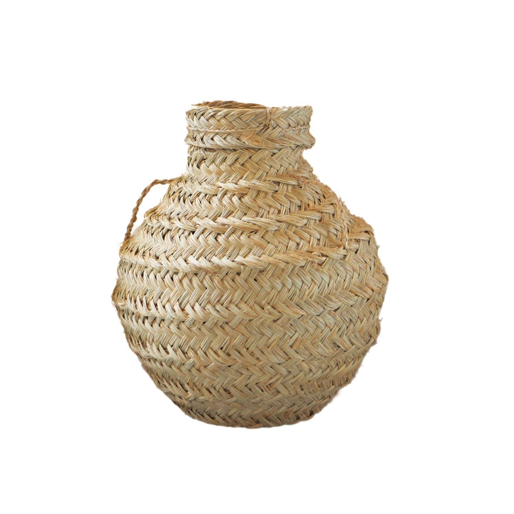 Home Maison - Grand panier déco jarre - HOME MAISON - Osier - Naturel - Image 1