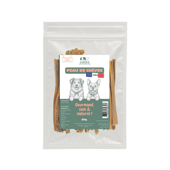 Peaux de chèvre pour chiens – Friandises naturelles, faibles en gras, idéales pour chiens sensibles - Image 1