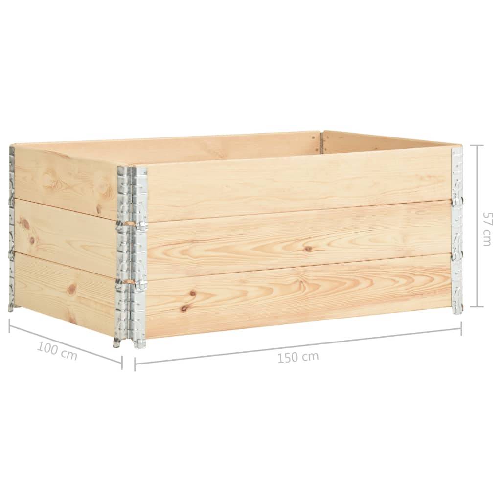 Vidaxl - Jardinières surélevées 3 pcs 100x150 cm Bois de pin solide vidaXL 3055171 - Image 7