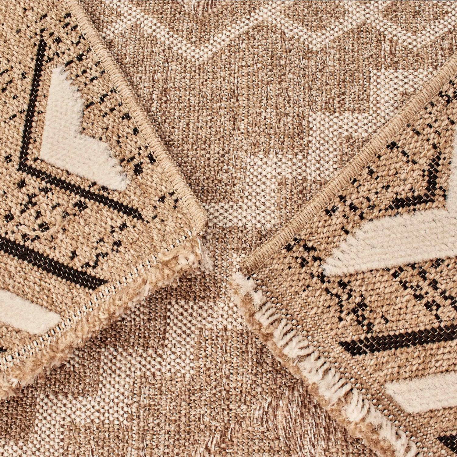 Autre - Tapis intérieur et extérieur en polypropylène marron 60x180cm - Image 4