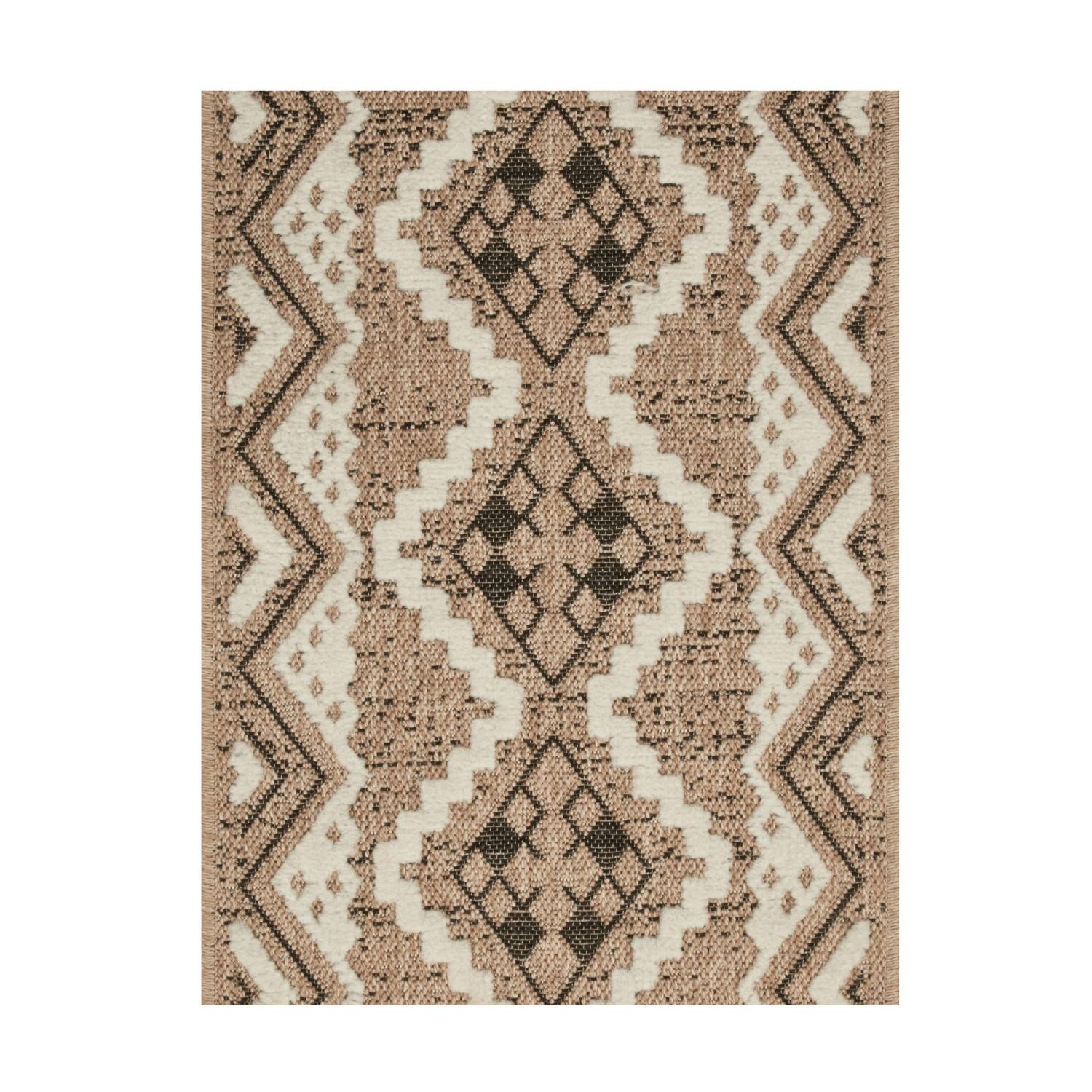 Autre - Tapis intérieur et extérieur en polypropylène marron 60x180cm - Image 1