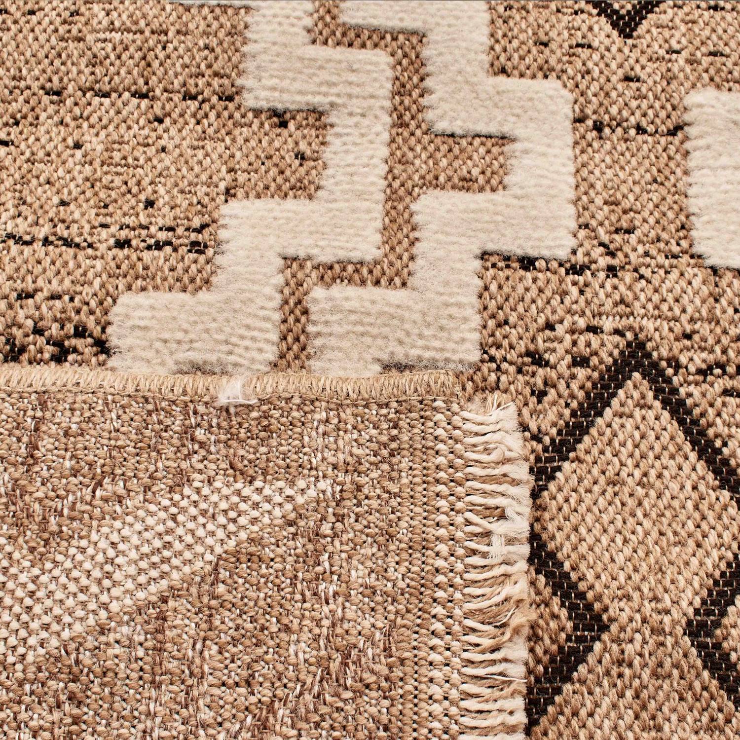 Autre - Tapis intérieur et extérieur en polypropylène marron 60x180cm - Image 3