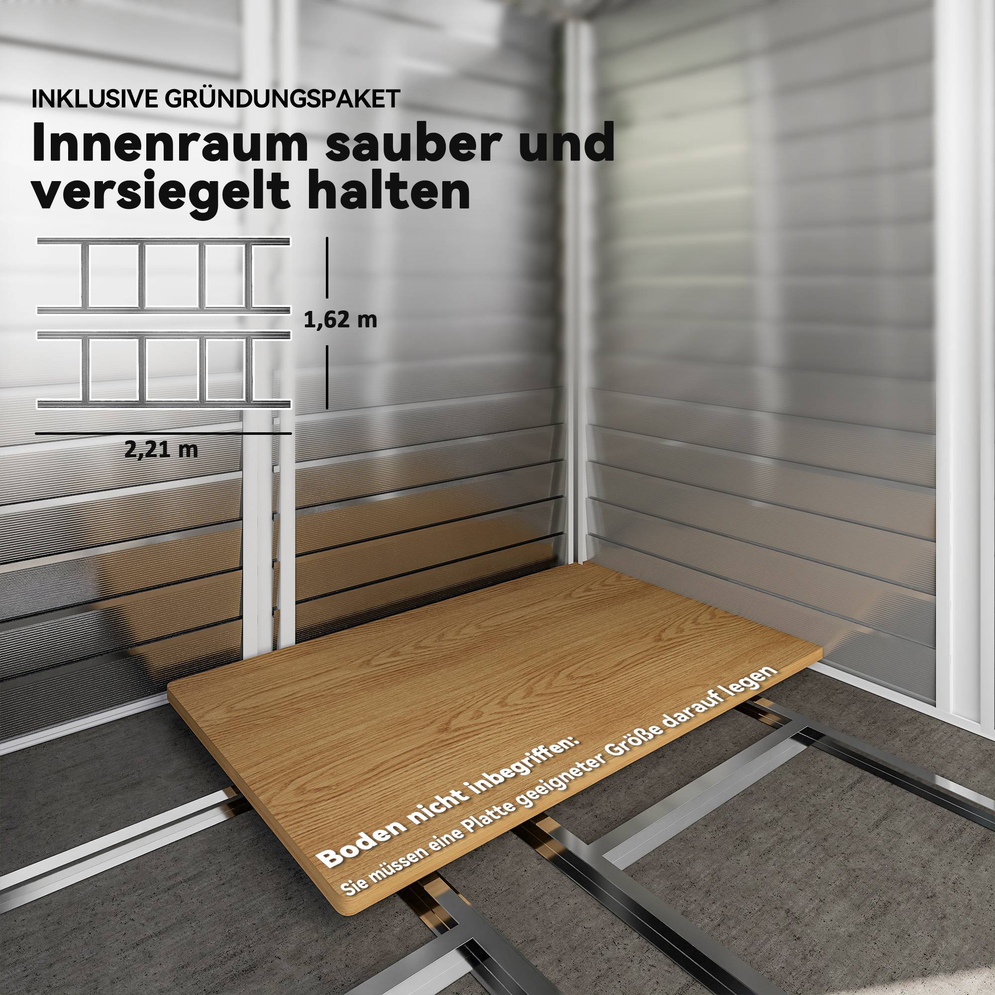 ComfortXL - Abri de jardin acier galvanisé gris clair 240 x 206 x 198 cm portes coulissantes cadenas - ComfortXL Outdoor Living - Image 9