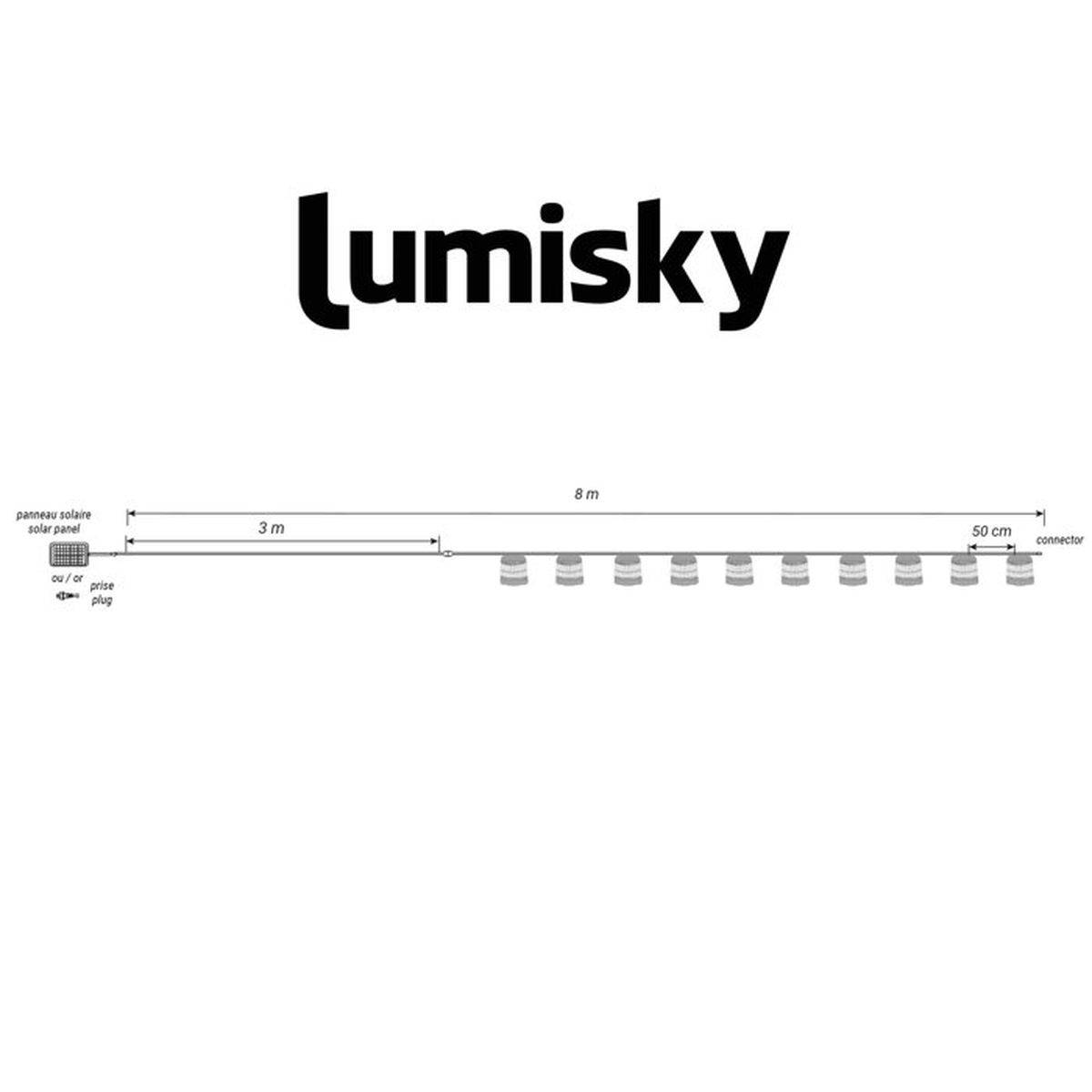 Lumisky - Guirlande solaire SAMOA HYBRID 10 ampoules 8M - Image 7