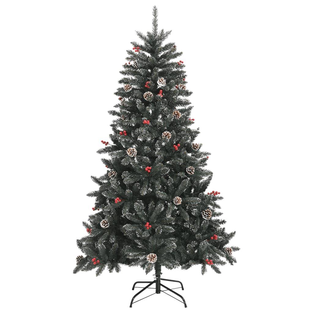 ComfortXL - Sapin de Noël artificiel enneigé PVC décoré pour salon Vert 150 cm – ComfortXL Outdoor Living - Image 2