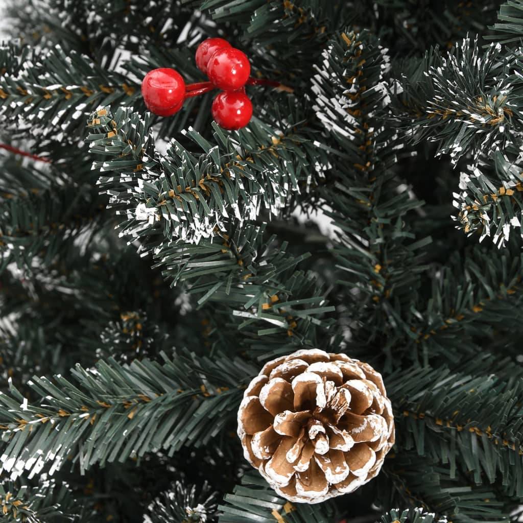 ComfortXL - Sapin de Noël artificiel enneigé PVC décoré pour salon Vert 150 cm – ComfortXL Outdoor Living - Image 6