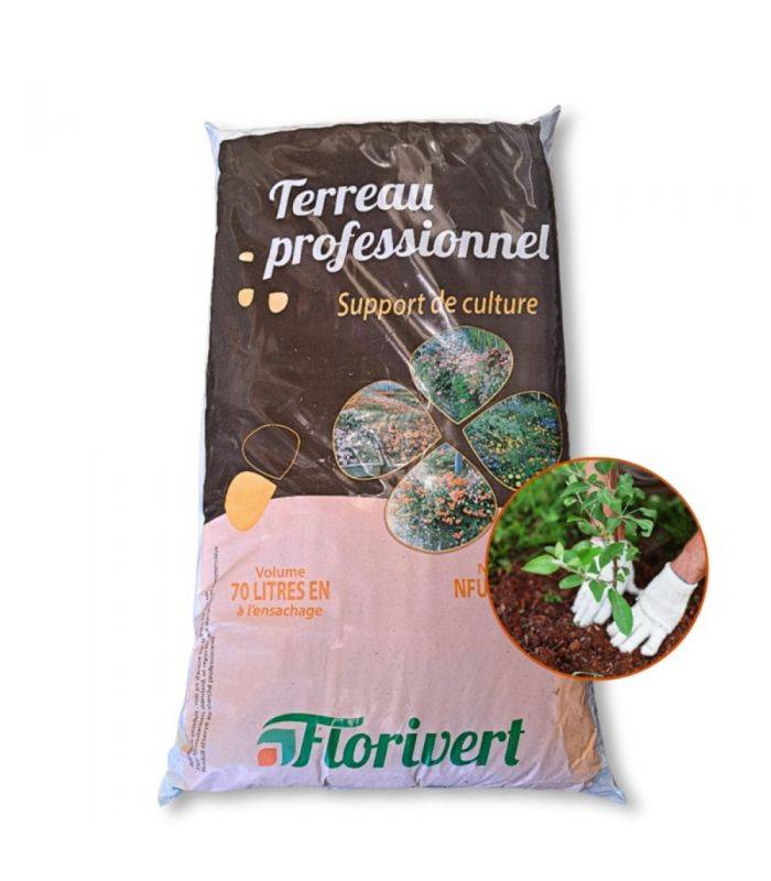 Substrat Flori Plantat. MYCOR100 70L enrichi en engrais, pour plantations et rétention d'eau - Florivert NEG01618 - Image 1