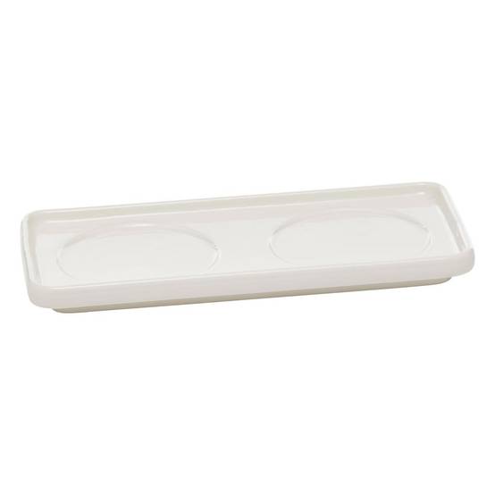 Service Apéritif 3 Pièces "Nora" 20cm Blanc - Image 3