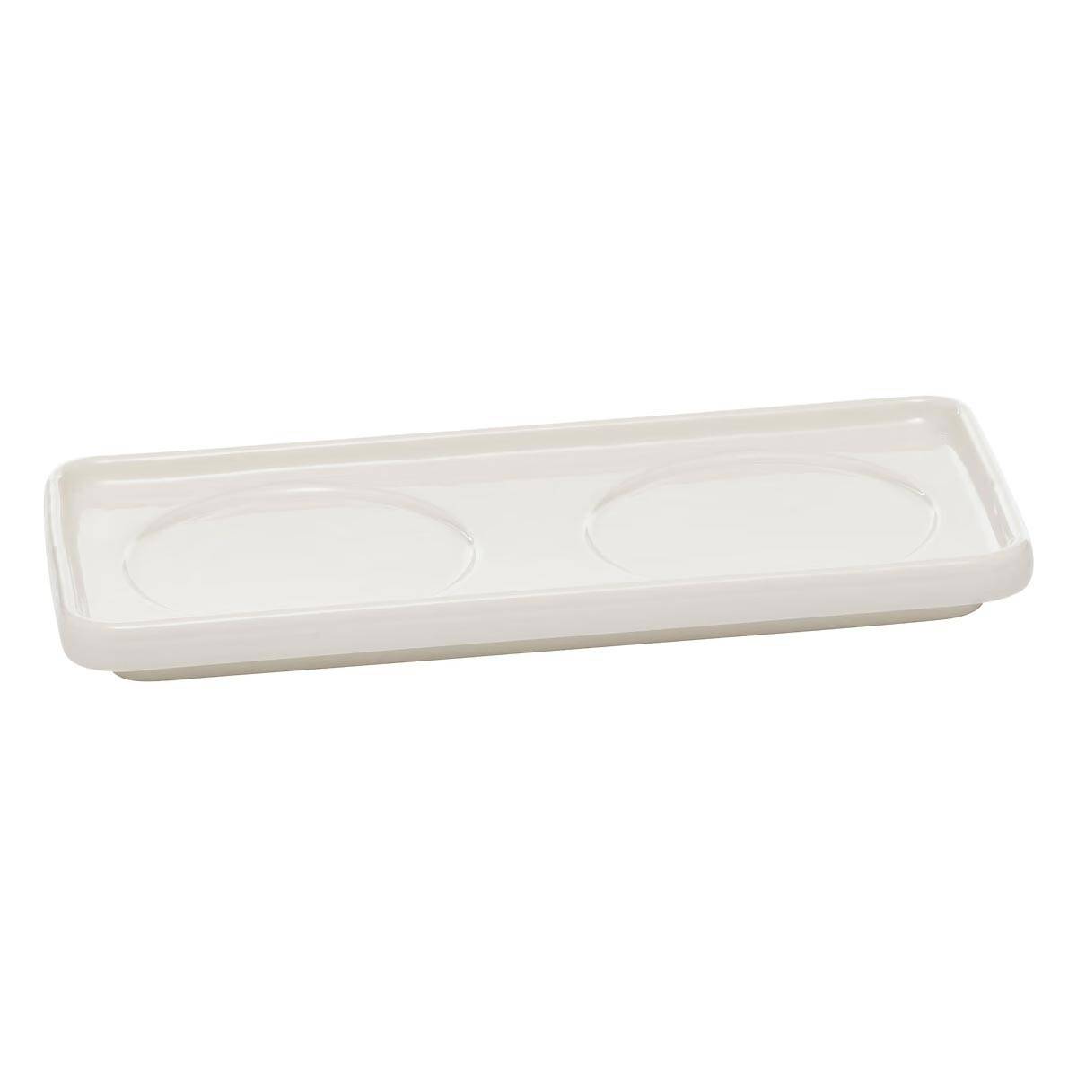 Service Apéritif 3 Pièces "Nora" 20cm Blanc - Image 3