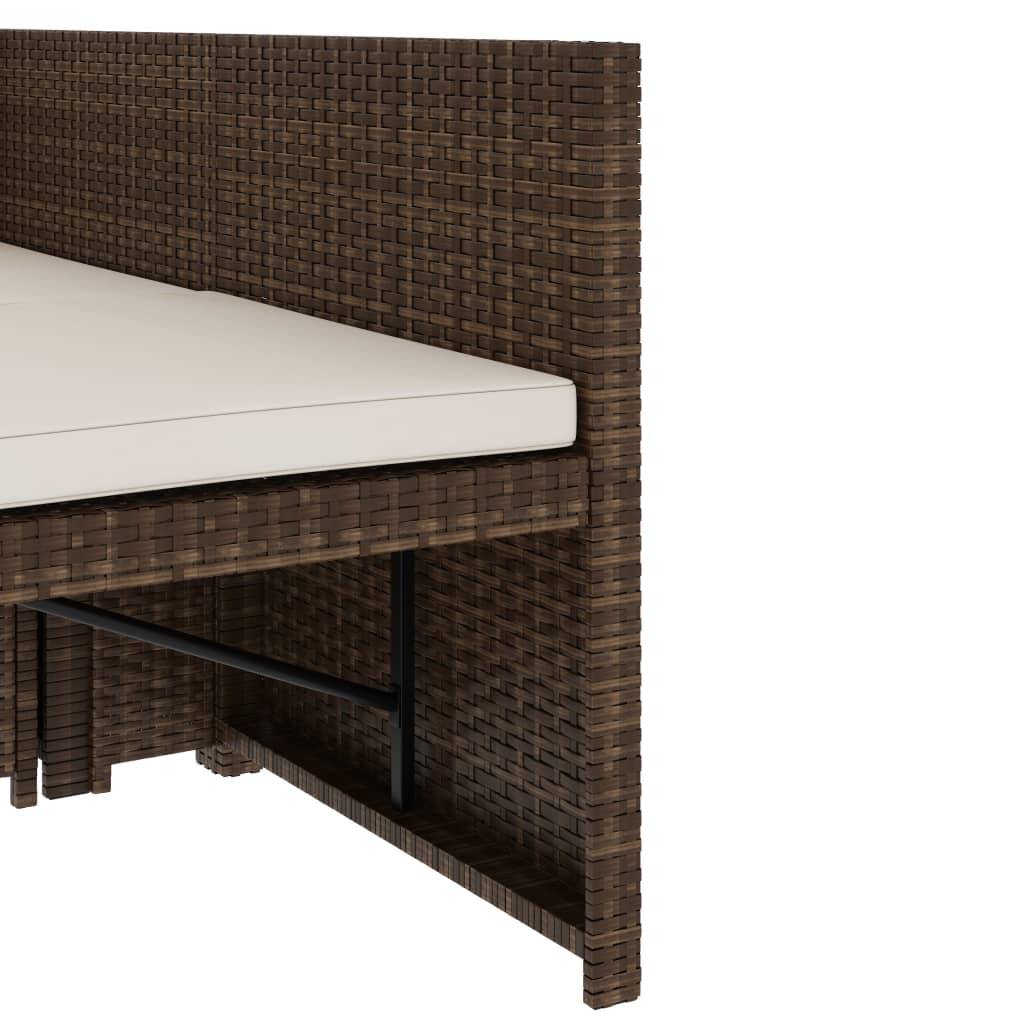 Vidaxl - Salon de jardin 5 pcs avec coussins Résine tressée Marron vidaXL 48133 - Image 5