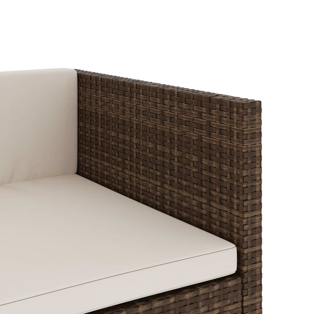 Vidaxl - Salon de jardin 5 pcs avec coussins Résine tressée Marron vidaXL 48133 - Image 4