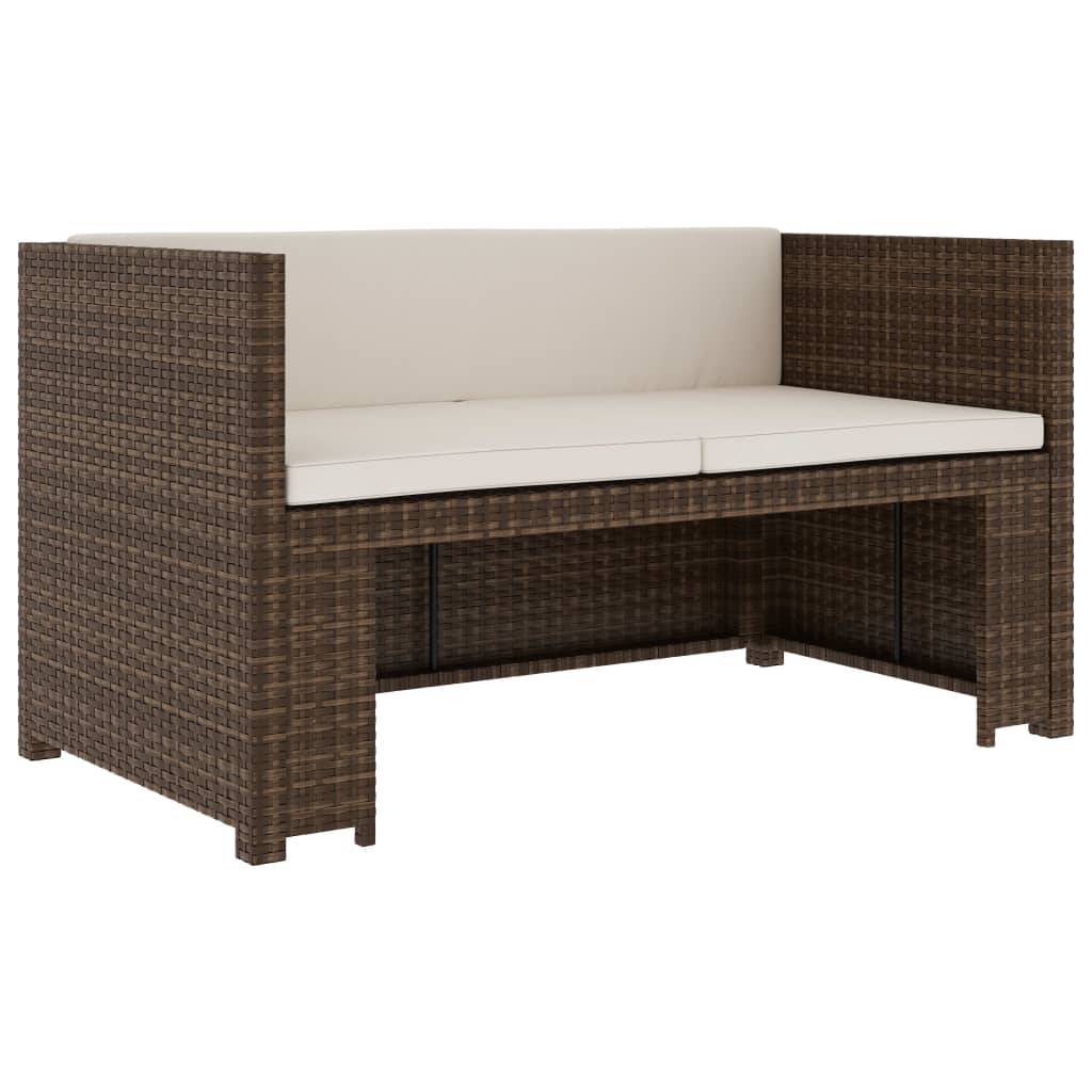 Vidaxl - Salon de jardin 5 pcs avec coussins Résine tressée Marron vidaXL 48133 - Image 9