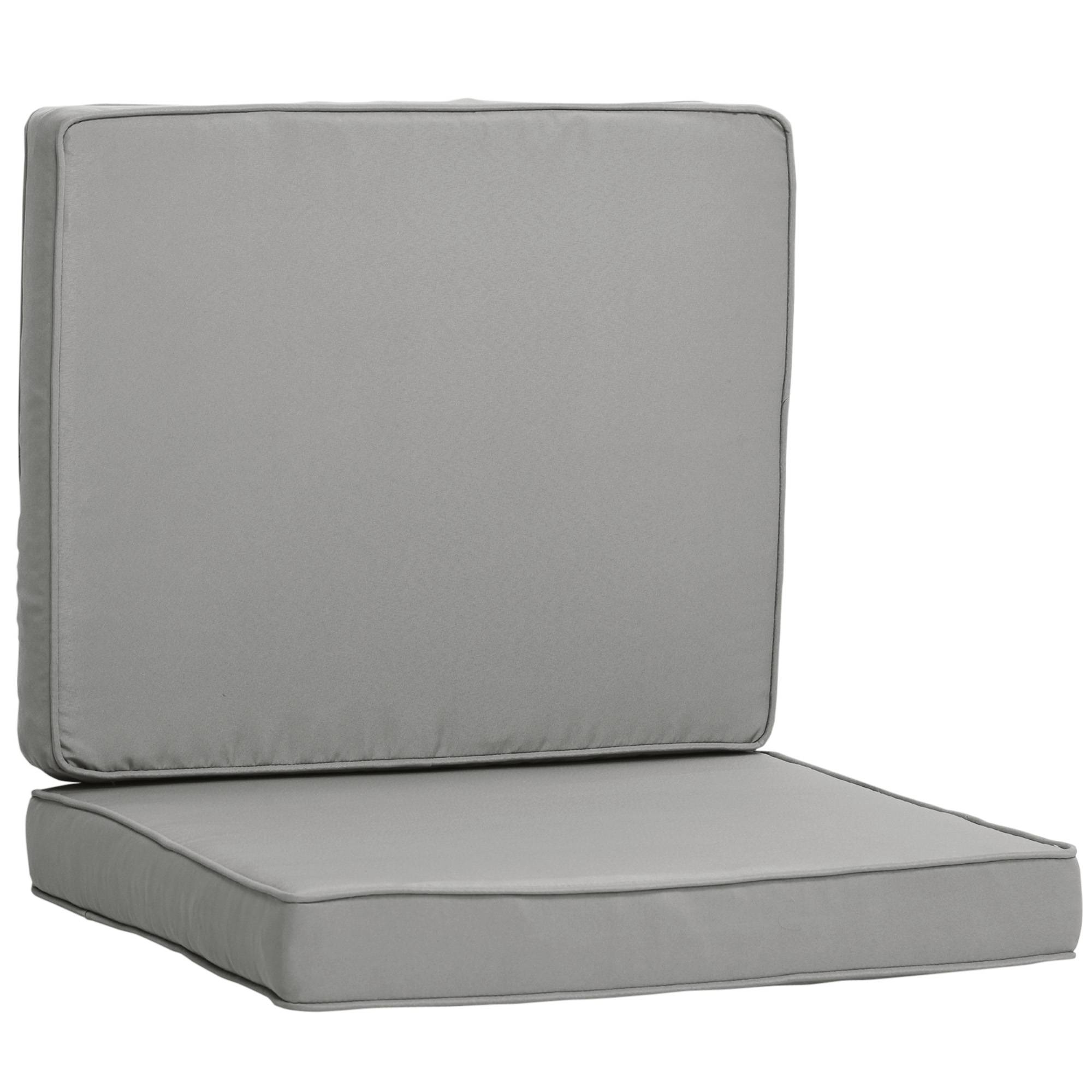Coussins de canapé 2 pcs Gris clair 50 x 50 cm tissu Maison Chic