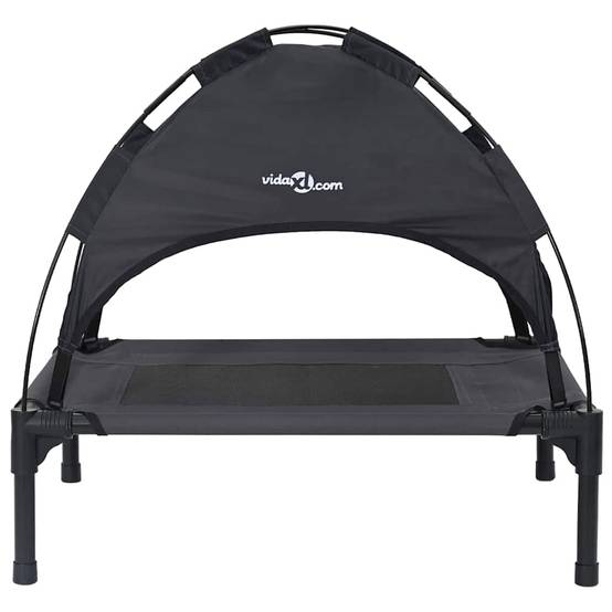 Lit pour chien acier noir 76 x 62 x 70.5 cm - PANGIVO - Image 4
