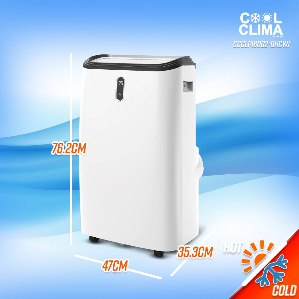 Cool Clima - Climatiseur mobile réversible chaud/froid 16000BTU  4.7KW avec fonction Wifi et télécommande - Cool Clima - Image 4