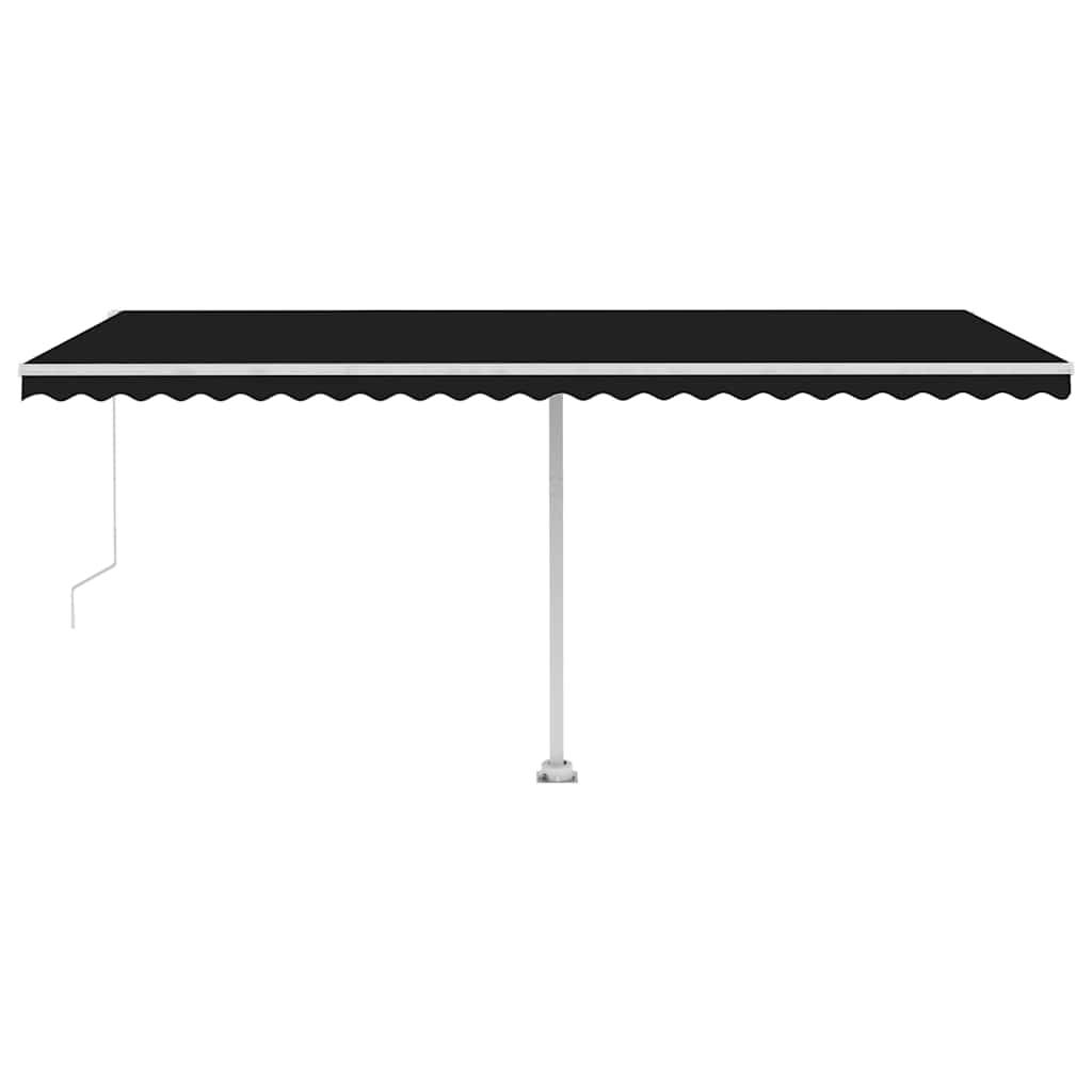 Vidaxl - Auvent manuel rétractable avec LED 500x300 cm Anthracite vidaXL 3069584 - Image 9