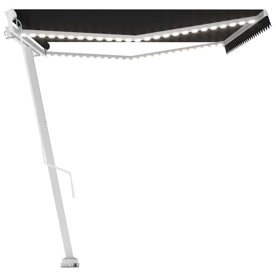 Vidaxl - Auvent manuel rétractable avec LED 500x300 cm Anthracite vidaXL 3069584 - Image 7