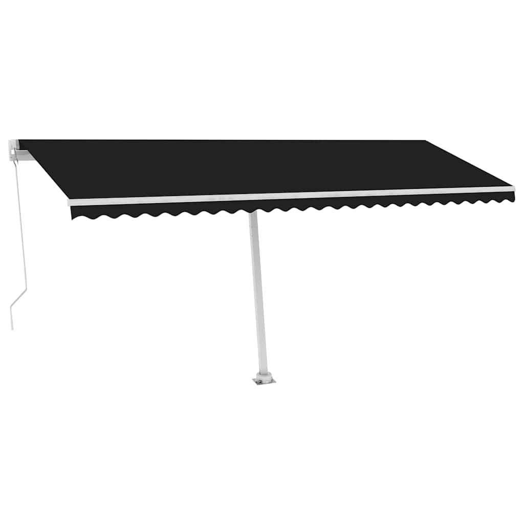 Vidaxl - Auvent manuel rétractable avec LED 500x300 cm Anthracite vidaXL 3069584 - Image 2