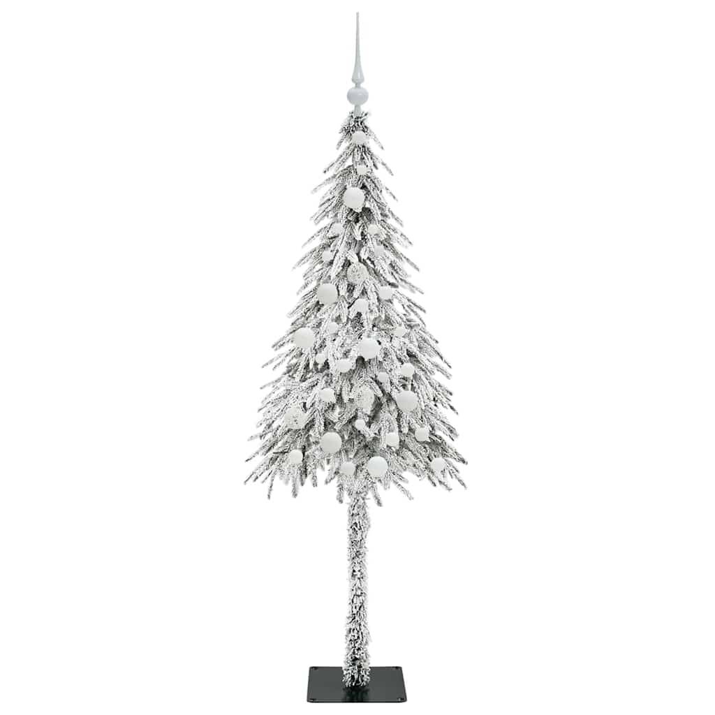 ComfortXL - Sapin de Noël Prêt à Poser 150 cm, Blanc Enneigé avec Guirlande 30m 150 LED et Boules – ComfortXL Outdoor Living - Image 4