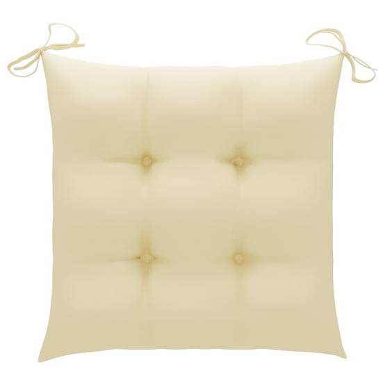 Chaises de jardin lot de 2 teck blanc crème 46.5 x 58 x 88 cm - PANGIVO - Image 7