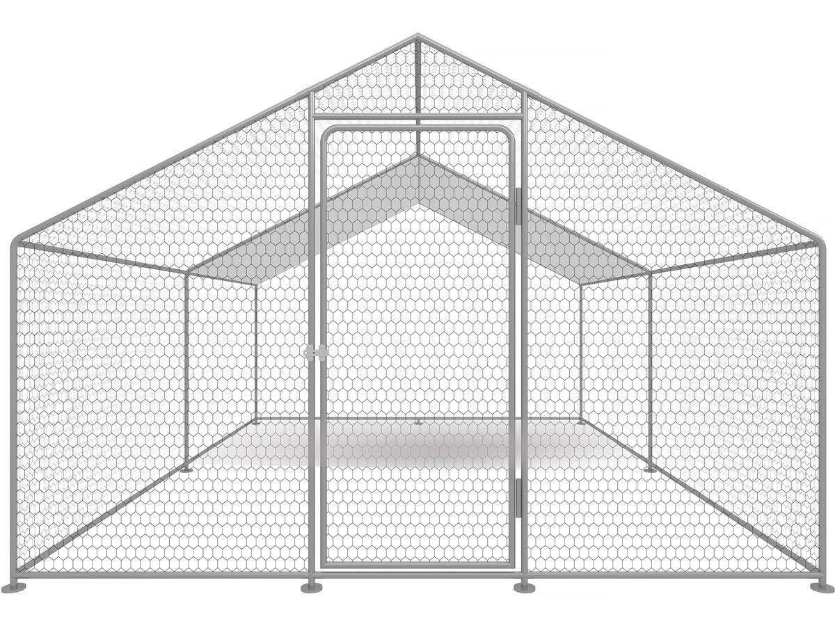 Enclos à Poules 12 M² Parc Grillagé 4 X 3 X 2 M Acier Galvanisé -habitat Et Jardin - Image 4