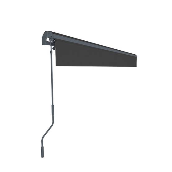 Store banne manuel 3,95 x 3 m en aluminium avec toile gris ADRO - Image 5
