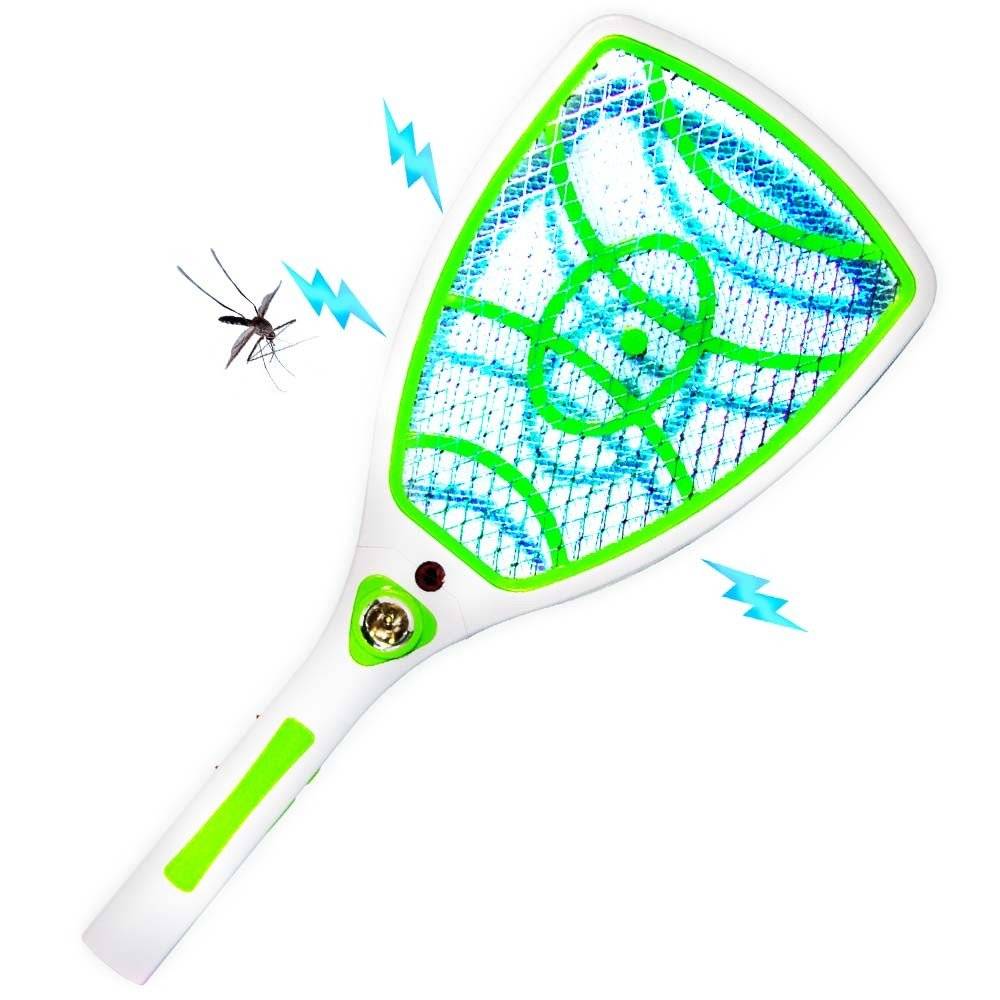 Divers - Raquette anti moustique rechargeable USB tamis carré 53,5 cm - Image 1