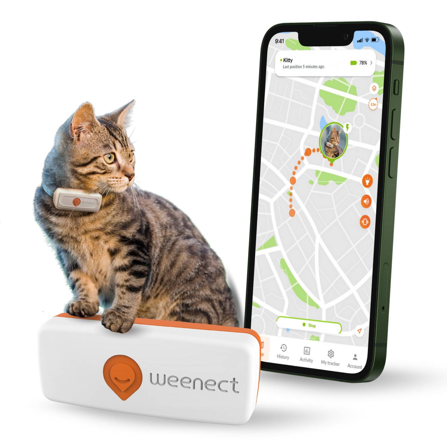 Weenect - Weenect XS - collier gps pour chat ( white edition) - Image 2