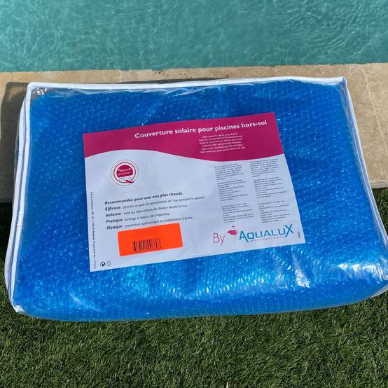 Aqualux - Couverture solaire rectangulaire AQUALUX - pour piscine autoportante - 3.00 x 2.00m - 180µ - 105159 - Image 7