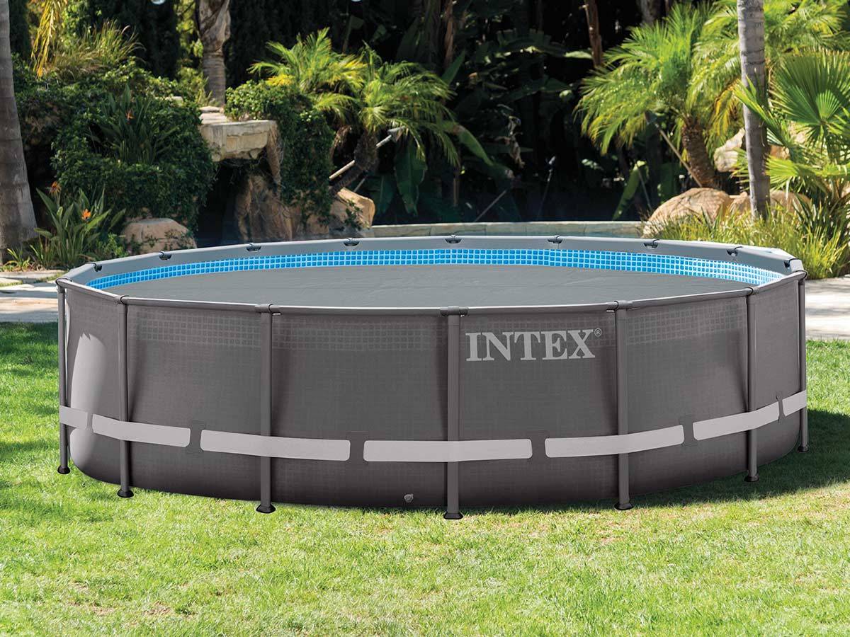 Bâche à bulles renforcée ronde pour piscine tubulaire Intex Ø 5,49 m  - Intex - Image 2