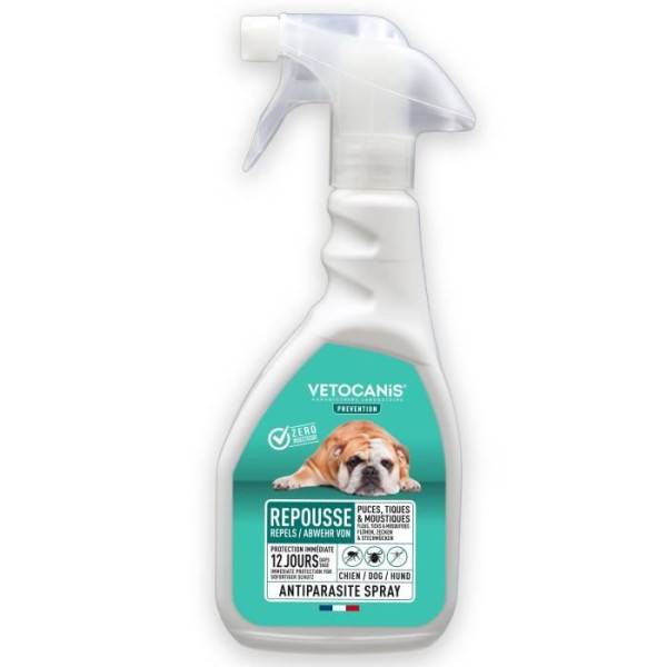 VETOCANIS Spray anti-puces, anti-tiques et anti-moustiques - Pour Chien - 500 ml - Image 1