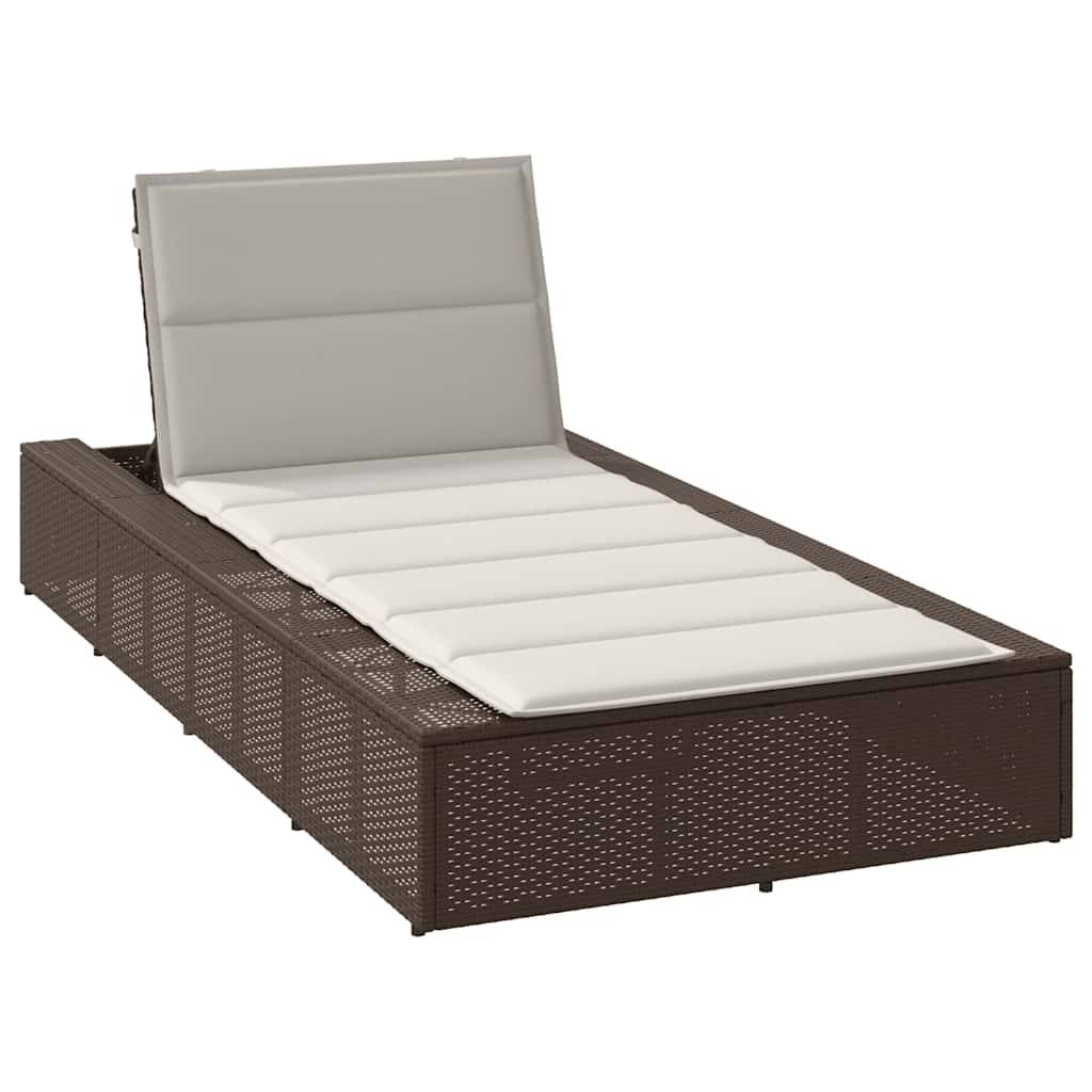 Transat avec coussin flottant marron résine tressées 210 x 100 x 79 cm, Poids :22.8kg - PANGIVO - Image 1