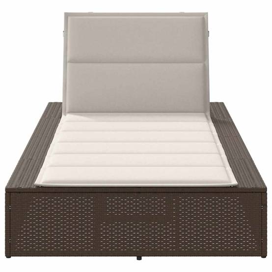 Transat avec coussin flottant marron résine tressées 210 x 100 x 79 cm, Poids :22.8kg - PANGIVO - Image 4