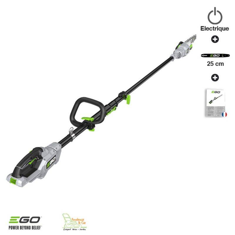 Perche élagueuse téléscopique carbone PS1000E à batterie EgoPower guide Oregon 25 cm - Image 1