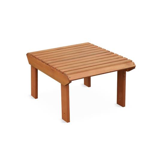 sweeek - Fauteuil de jardin en bois avec repose-pieds/table basse - Adirondack Salamanca - Eucalyptus. chaise de terrasse retro | sweeek - Image 6