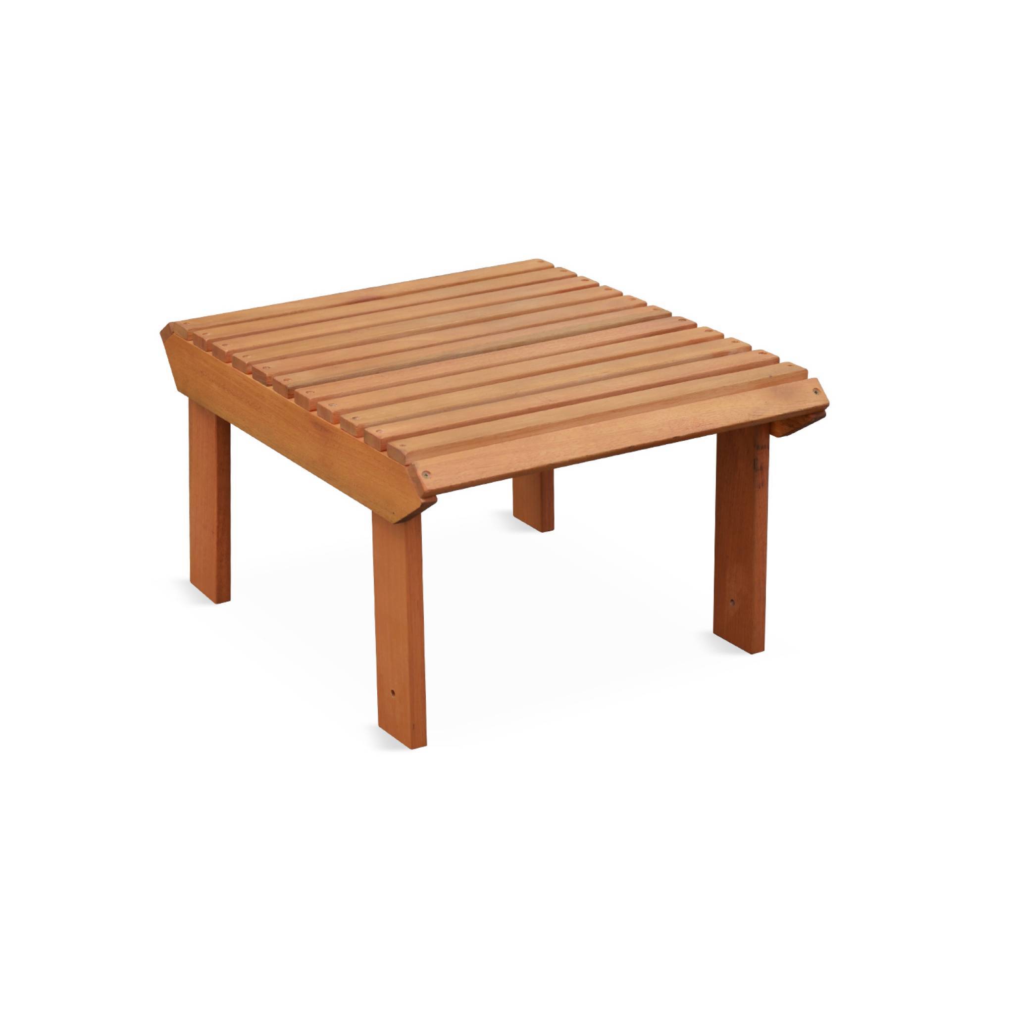 sweeek - Fauteuil de jardin en bois avec repose-pieds/table basse - Adirondack Salamanca - Eucalyptus. chaise de terrasse retro | sweeek - Image 6