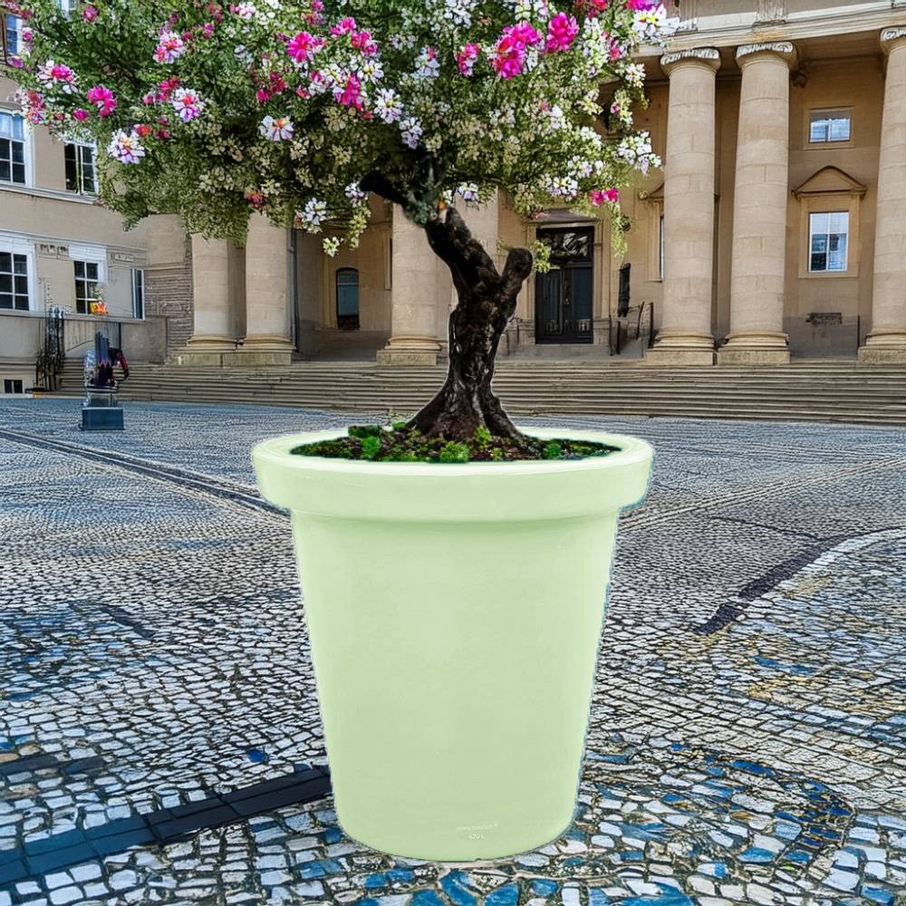 Plast'Up Rotomoulage - Pot de fleurs rond xxl delight 420l- lot de 2 - plast'up rotomoulage - Image 3