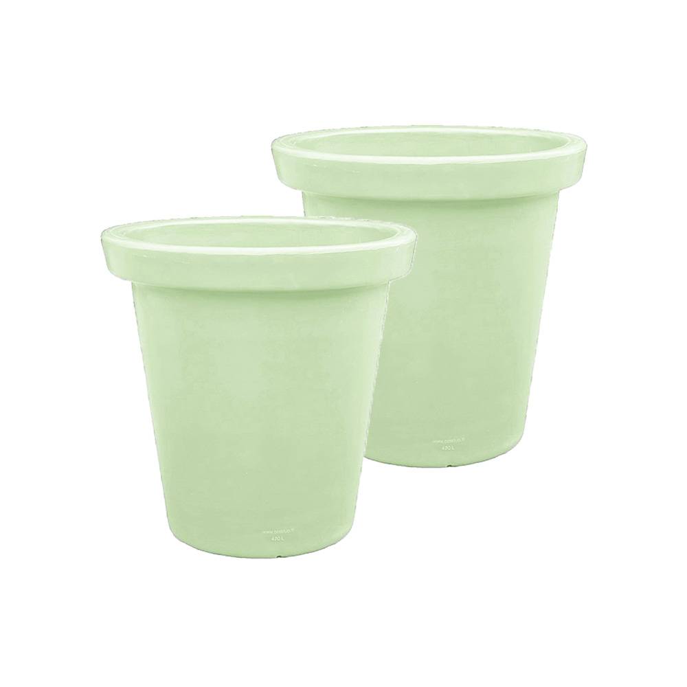 Plast'Up Rotomoulage - Pot de fleurs rond xxl delight 420l- lot de 2 - plast'up rotomoulage - Image 1