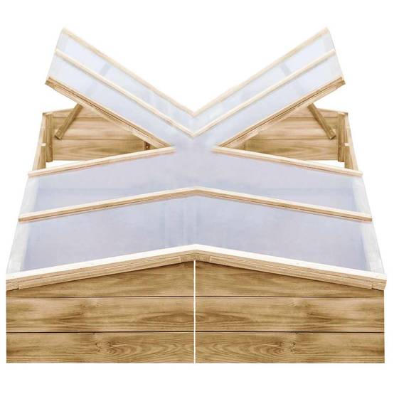 PANGIVO - Serres de jardin bois de pin naturel 200 x 50 x 35 cm - PANGIVO - Image 1