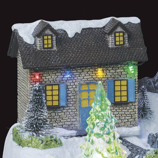 Village lumineux moulin à vent et père Noël musical 15 LED ATMOSPHERA CREATEUR D'INTERIEUR - Image 5