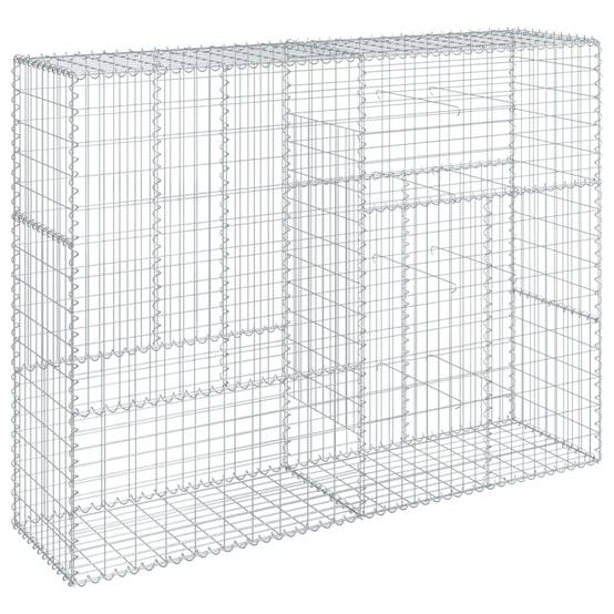 Panier gabion | Mur en gabion avec couvercle 200x50x150 cm fer galvanisé - Image 1